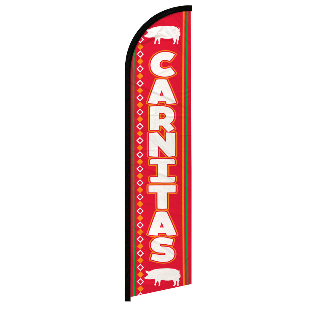 Carnitas Windless Advertising Swooper Flag Food Concessions