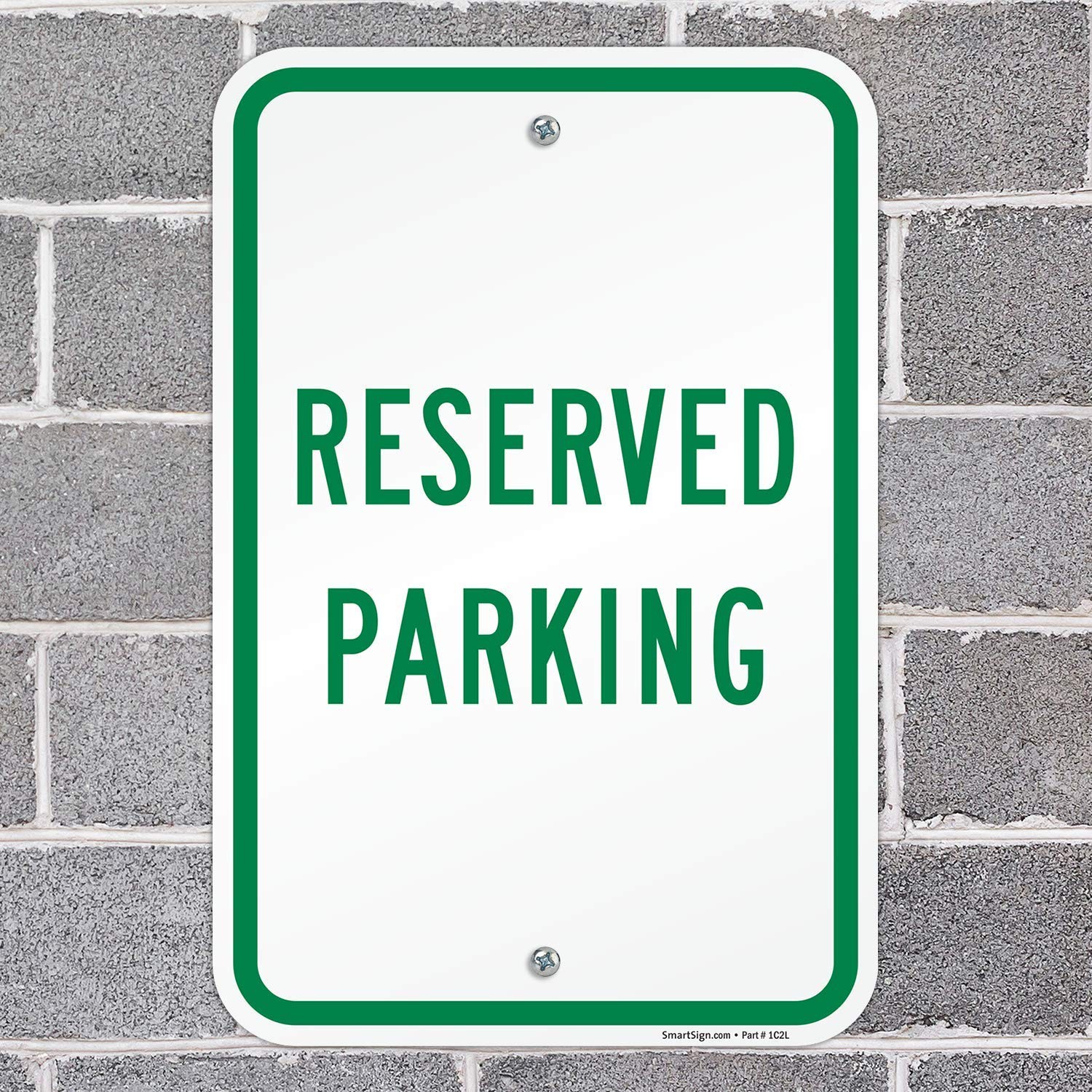 Reserved Parking Sign 12×18 Inch Aluminum Heavy Duty Weatherproof Decor Wall