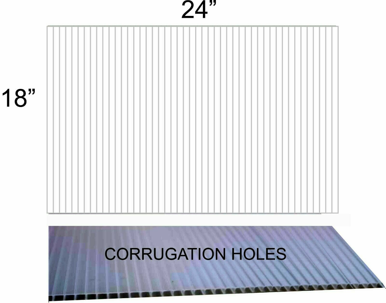 25pc White Blank 18″ x 24″ Coroplast corrugated plastic yard sign