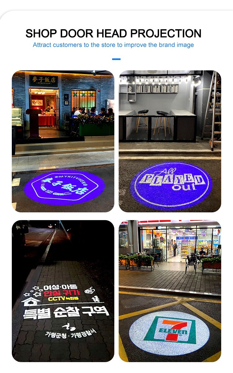 40W-600W 4 Logo Imagine AD Sign Auto-swtich LED Gobo Projector Lamps Waterproof
