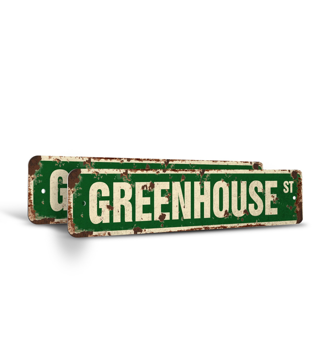 GREENHOUSE Vintage Style Street Sign flowers plants florist landscape landscaper