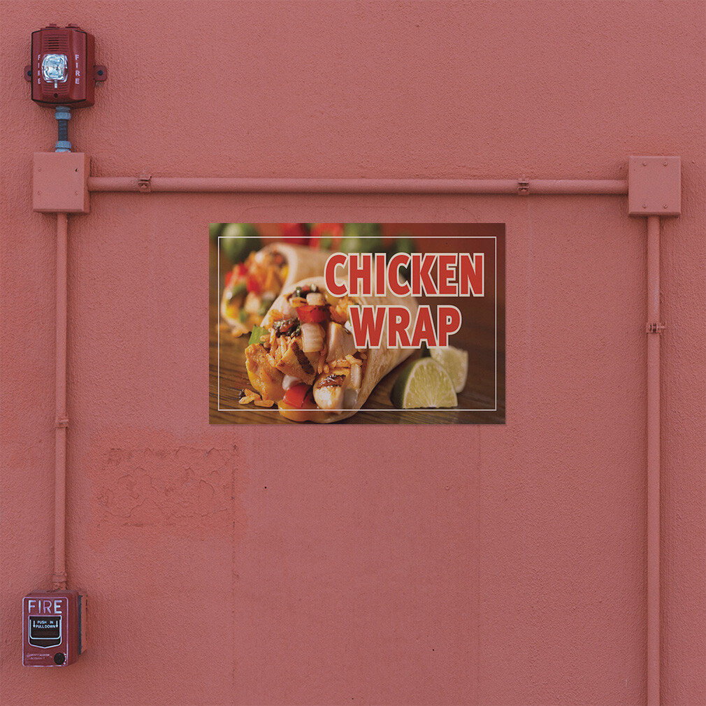 Decal Stickers Chicken Wrap Outdoor Advertising Printing A Store Sign Label