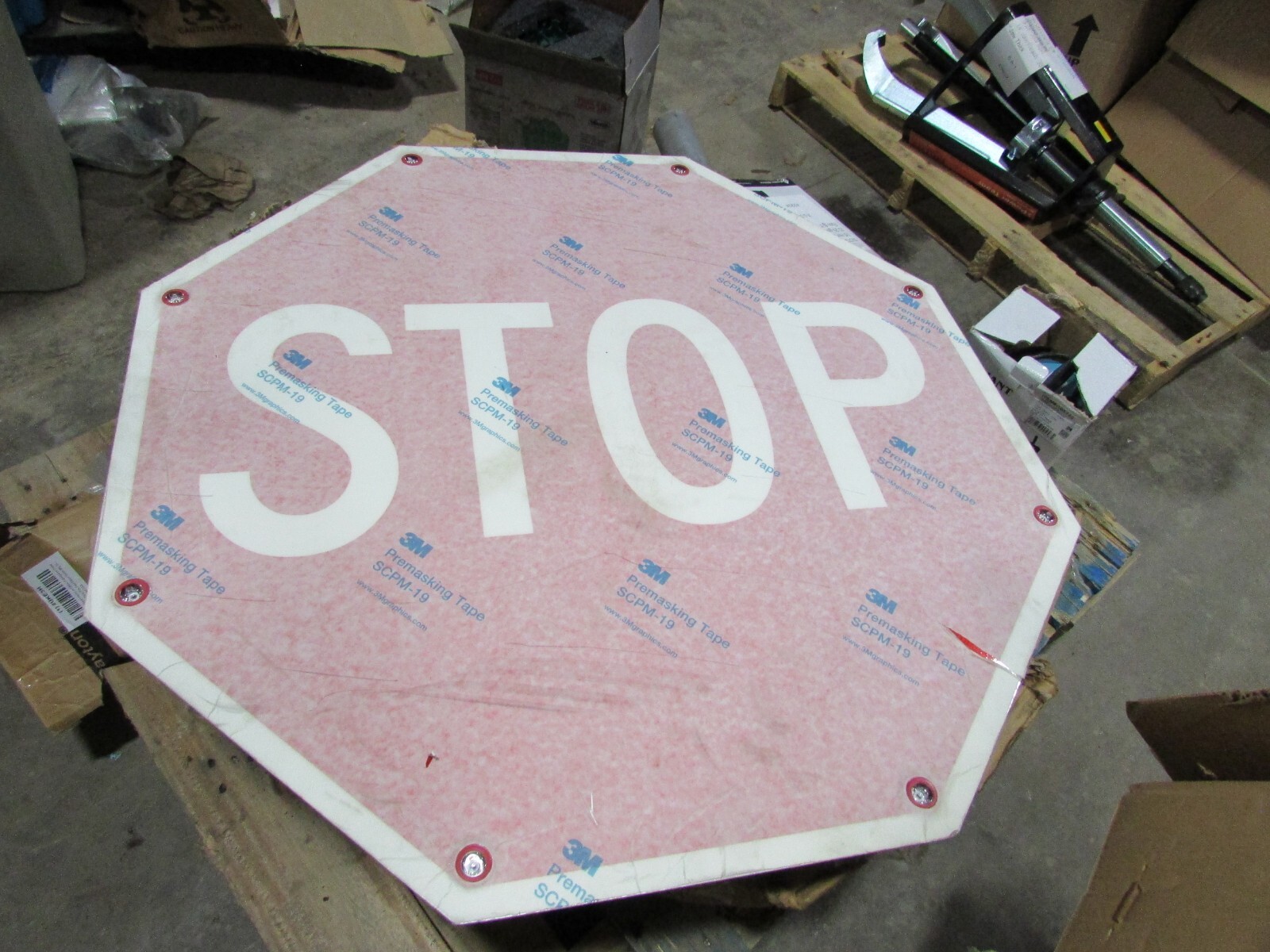 NEW!! Stop Sign: 30inx30in Nominal Sign Size,Aluminum,0.08 in Thick,392294-0001