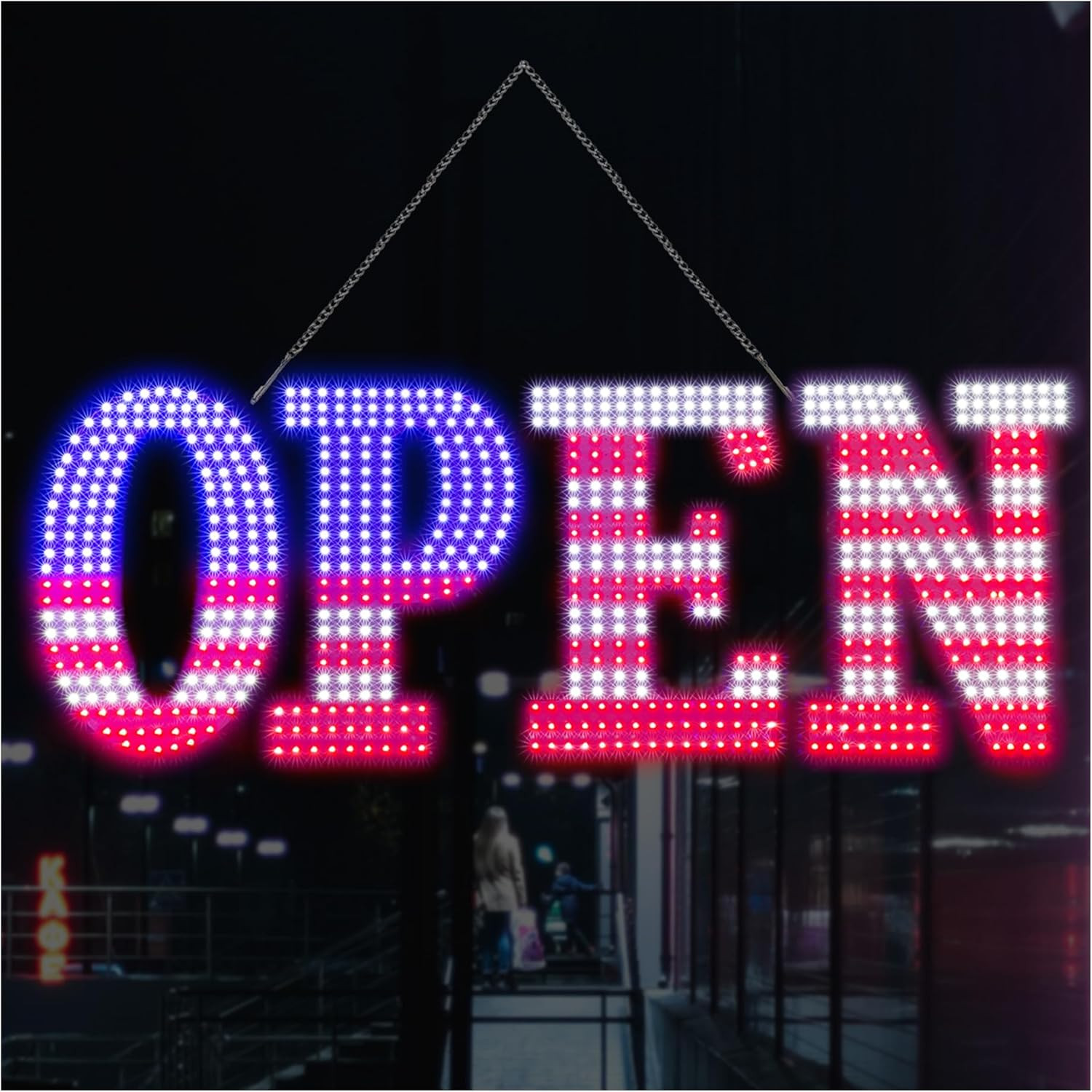 Open Signs for Business40x14 inch USA Flag Open Sign Led for Window Wall Doo…