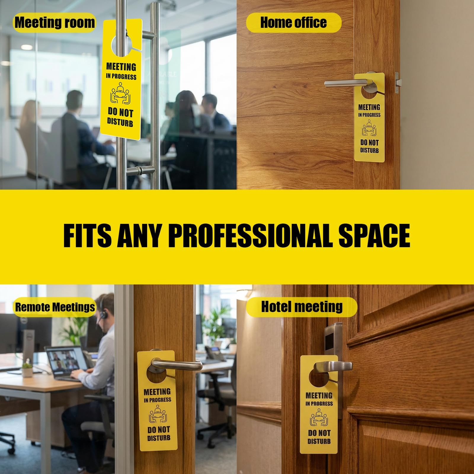 2 PCS Meeting In Progress Available Sign Office Door Hanger Status Indicator