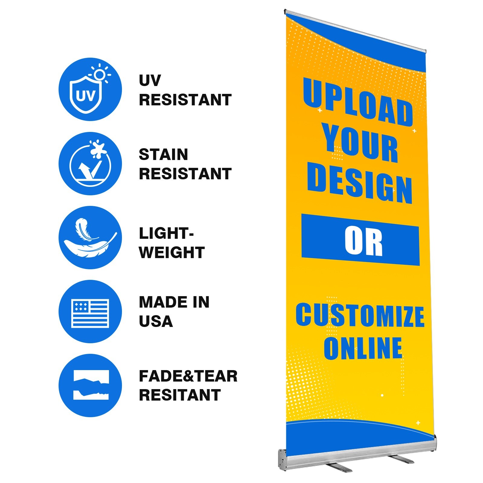 Custom Banner Display Stand – Roll Up Sign for Exhibition Trade Show,wedding,bar