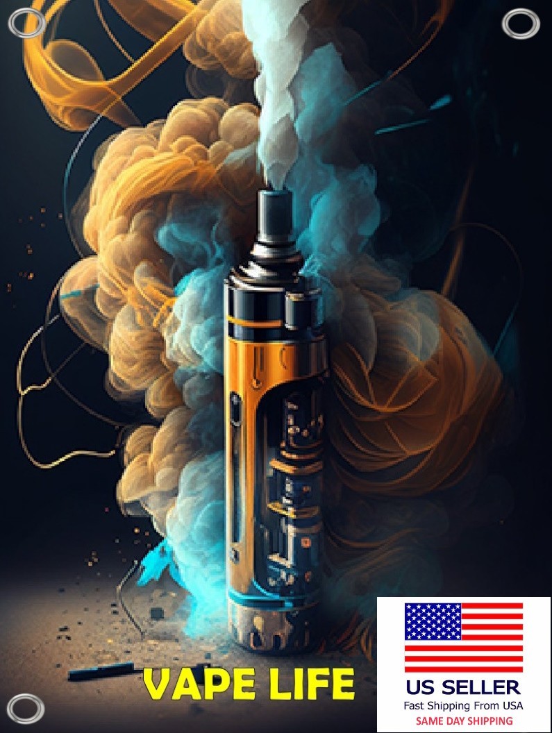 10 banners VAPE life on VAPE SMOKE SHOP Banner Polyester with grommets 2x4ft