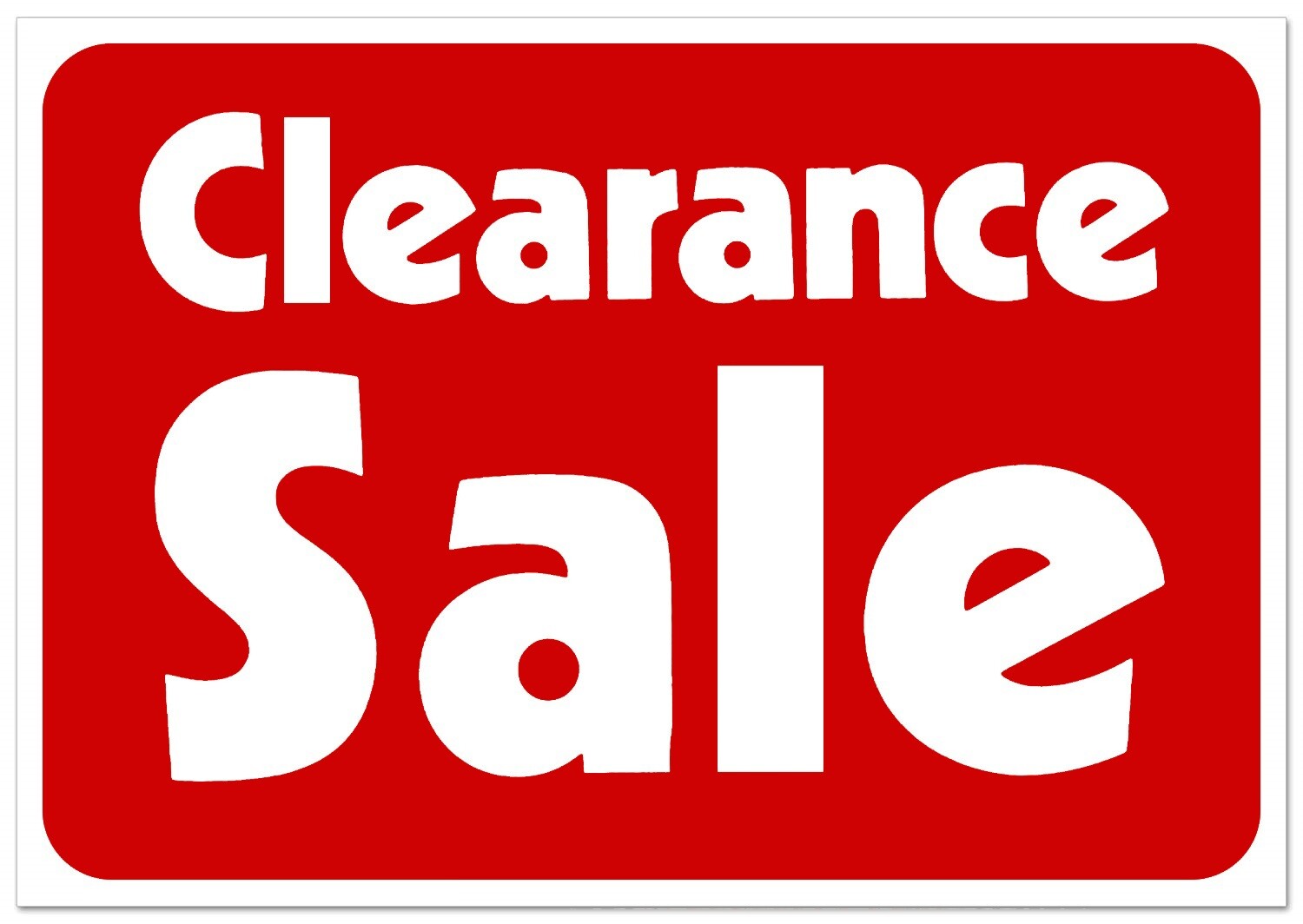 Clearance Sale Retail Store Sale Business Discount Promotion Message 11×7″ signs