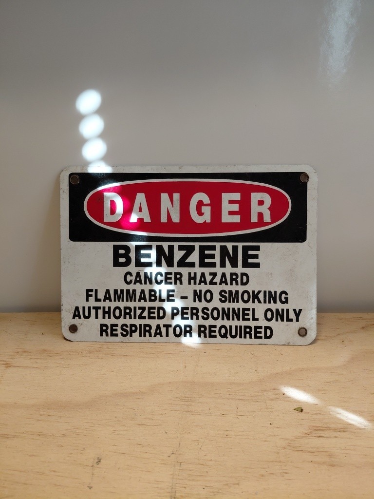 Vintage Danger Sign 10″x7″ Heavy Metal From Industrial Industry Brass Gromets