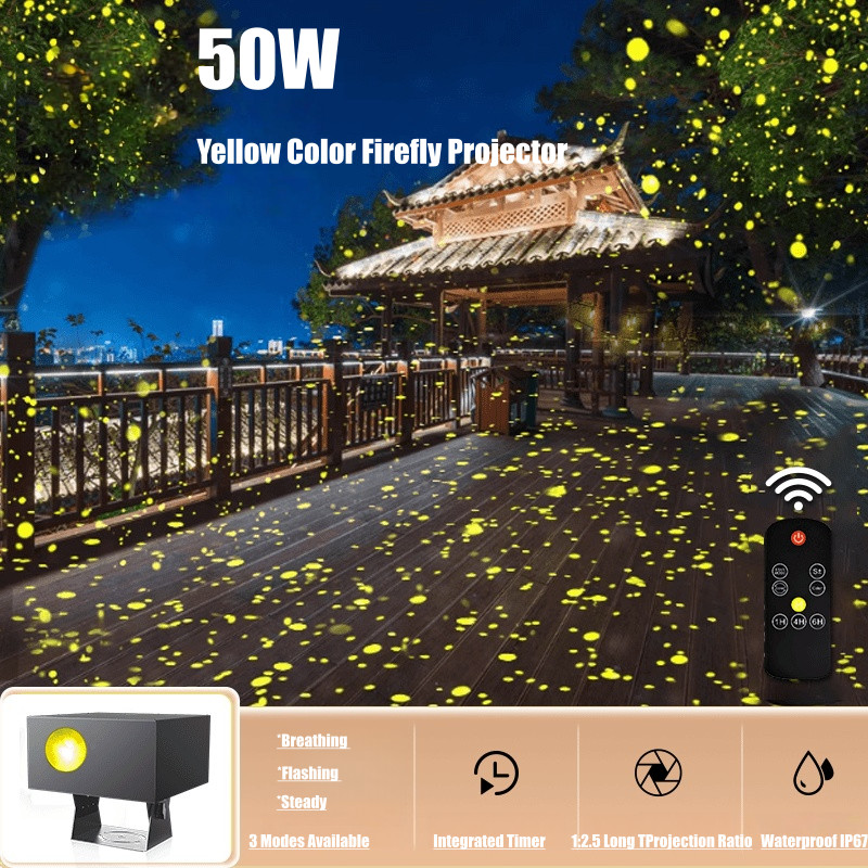 50W Outdoor Dynamic Firefly Laser Starry Sky Projection Light Garden Landscape