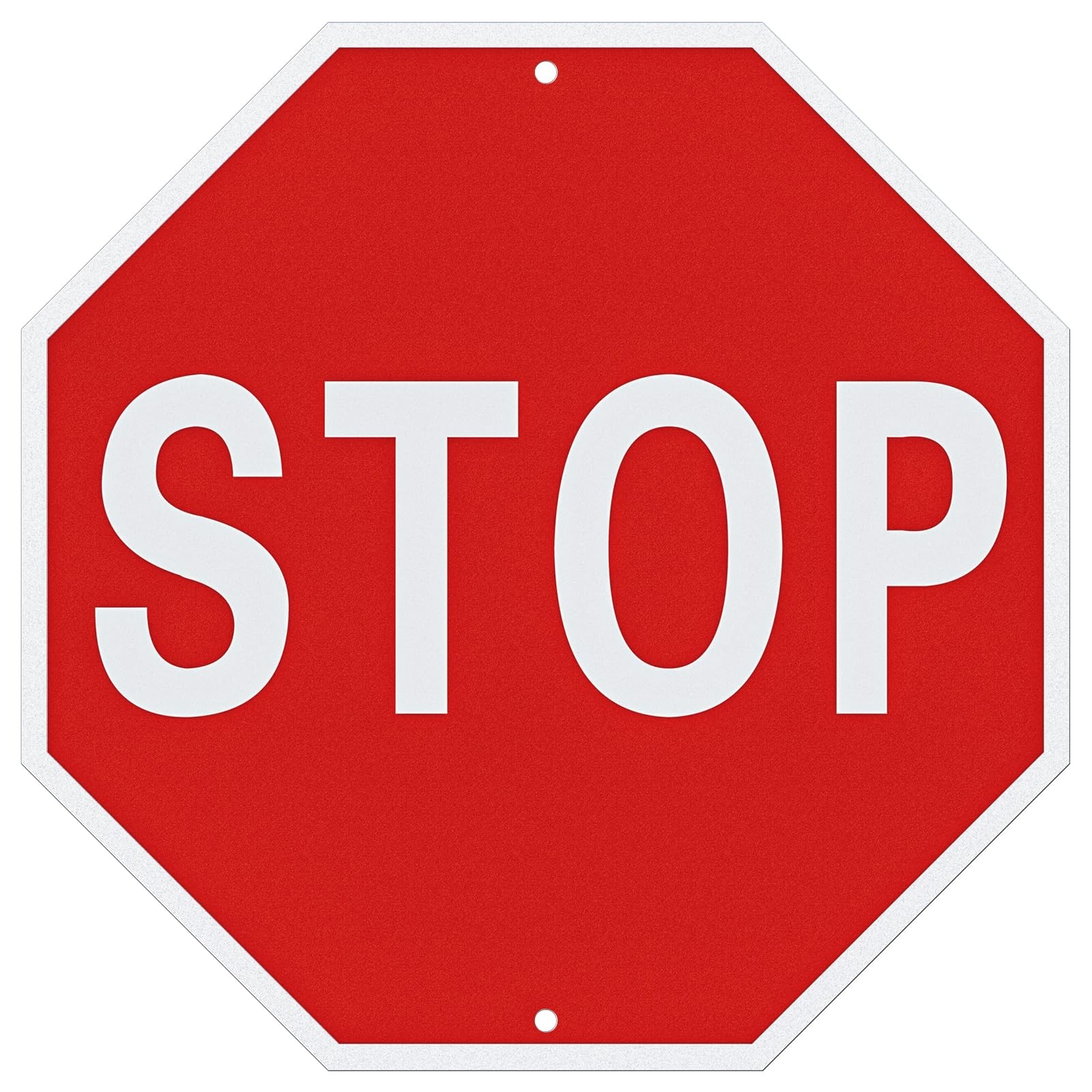 Stop Signs, 12 x 12 Inches Rust-Free Aluminum, Street Slow Warning Reflective…