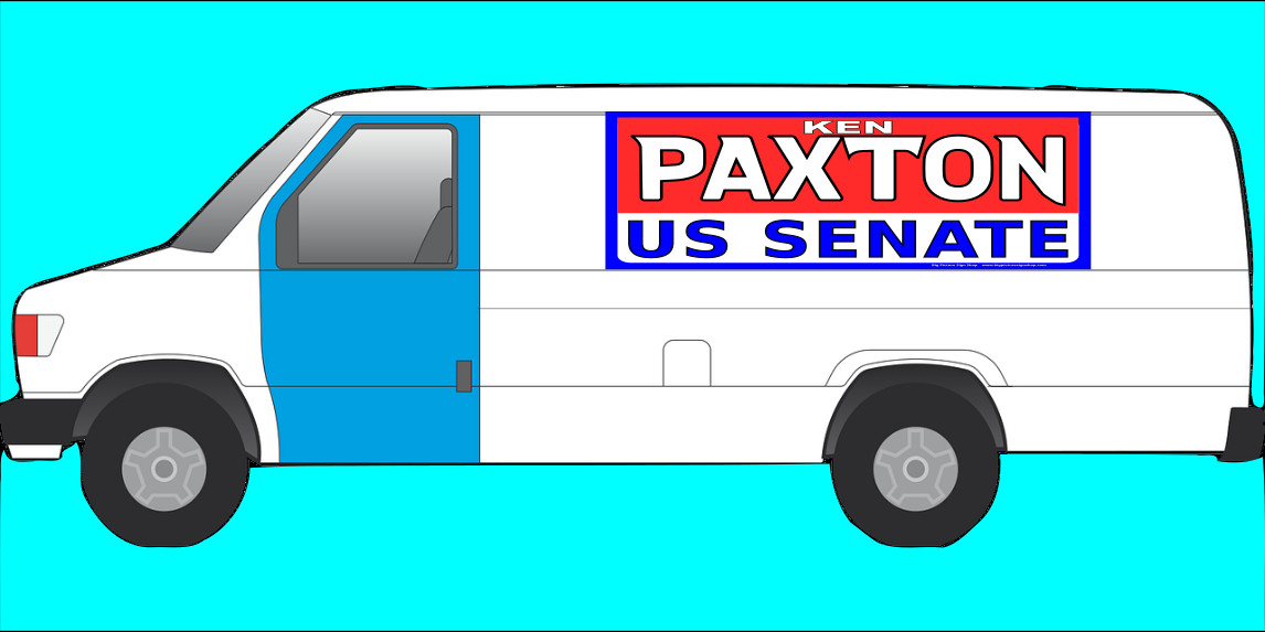 KEN PAXTON US SENATE – MAGNETIC CAR SIGNS -FREE SHIPPING -USA MADE