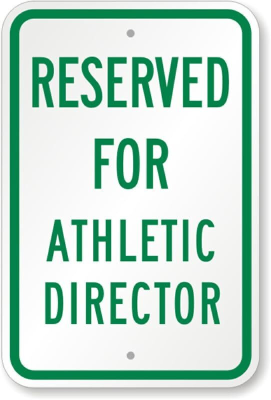 Athletic Director Parking Sign Aluminum Weatherproof Outdoor 8×12 Metal