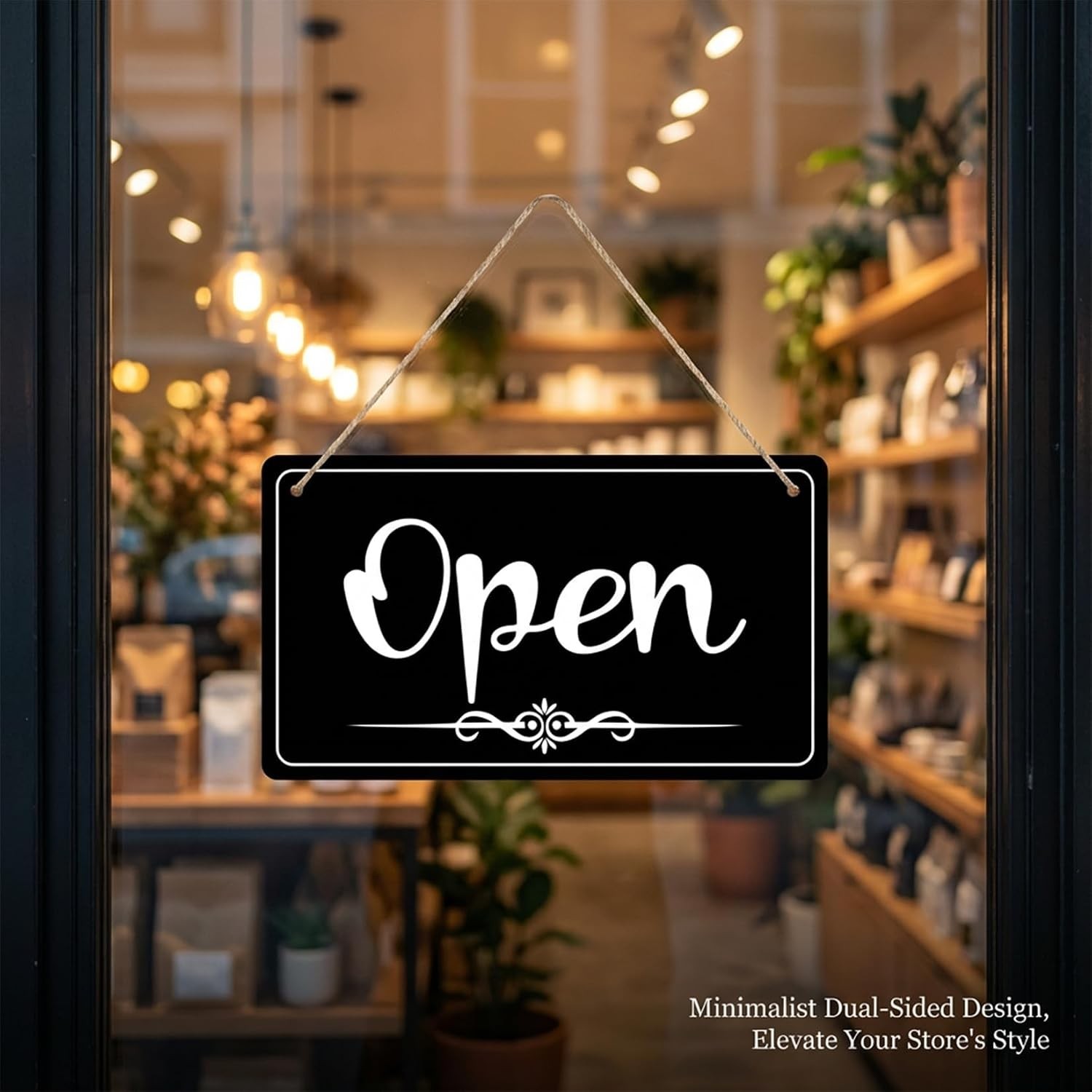 CARGEN Open Signs Double Sided Open Closed Sign Business Hours Sign Hanging Busi