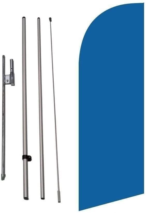 Marina Blue Color Medium Size Feather Banner Swooper Flag Sigh with Flag Pole…