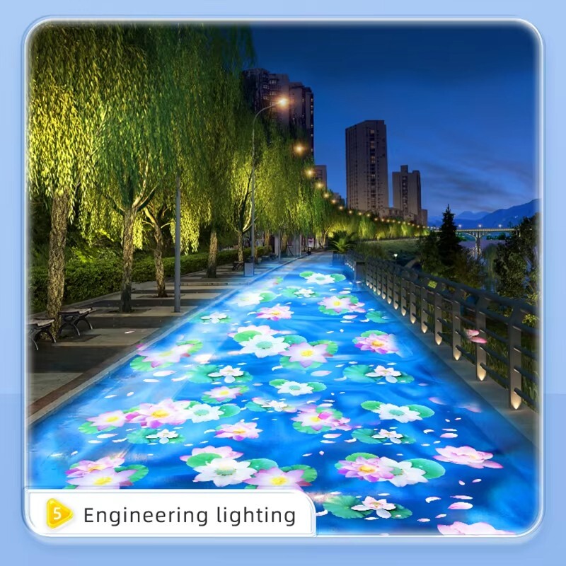 Dual-Head Combination Projector Gobo Light Dynamic Water Wave Ocen Ripple Custom