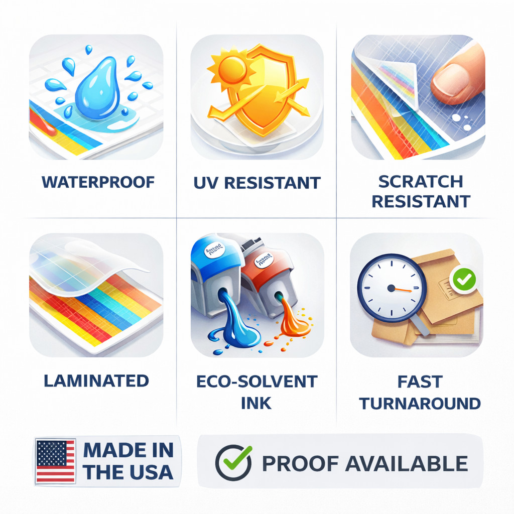 Custom Business Logo Stickers Waterproof Vinyl Decals UV Resistant 2″-25″