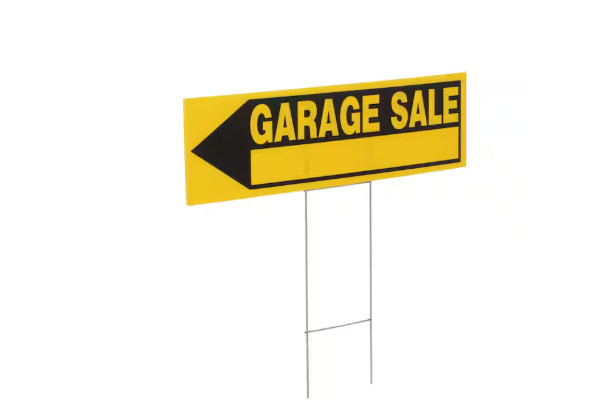 6 In. X 24 In. Corrugated Plastic Garage Sale Sign