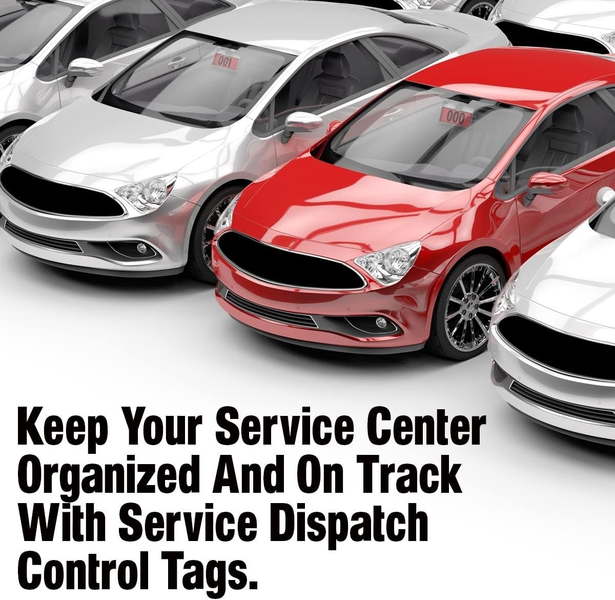 1000 Car Dealer Service Hang Tags Mechanic Repair Shop 3 Piece System – Orange
