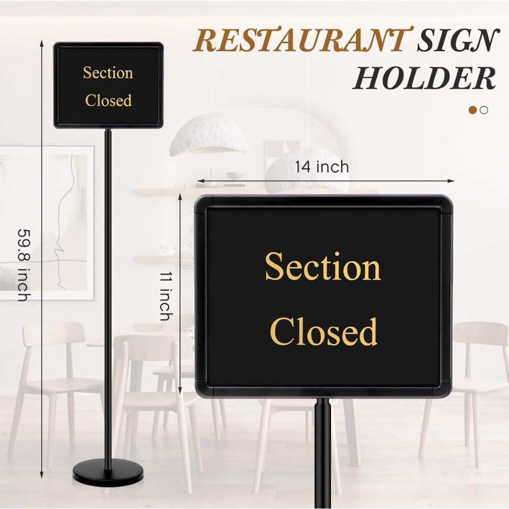 Please Wait To Be Seated Sign Restaurant Commercial Equipment Stand Double Sided