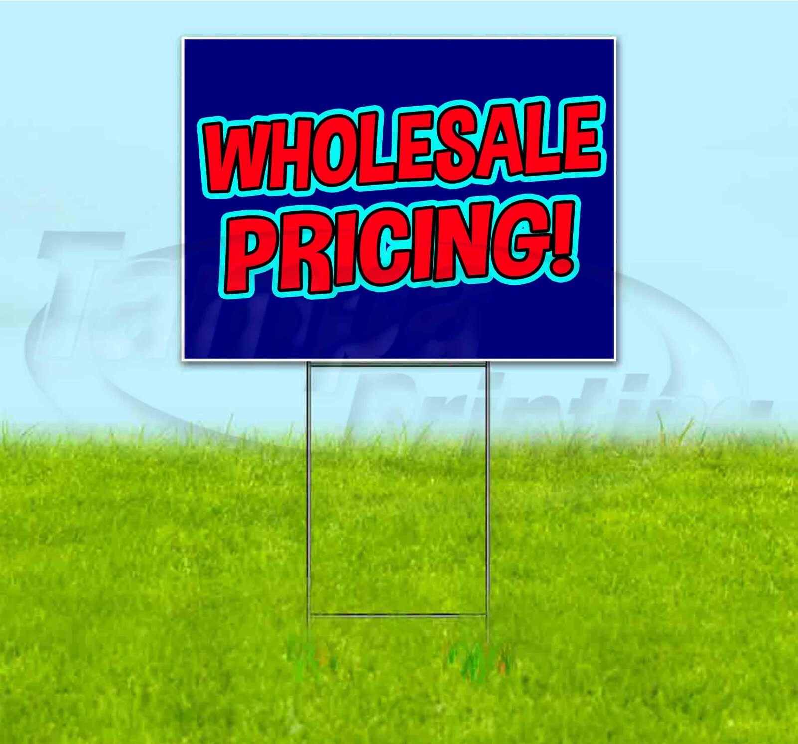WHOLESALE PRICING 18×24 Yard Sign WITH STAKE Corrugated Bandit BUSINESS DEALS