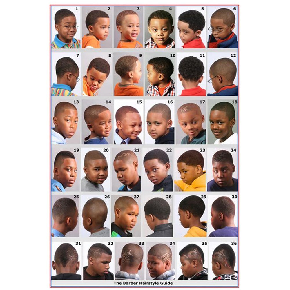 BARBER SALON BEAUTY SPA 24″X36″ HAIR STYLE CUT DESIGN POSTER BOYS MEN