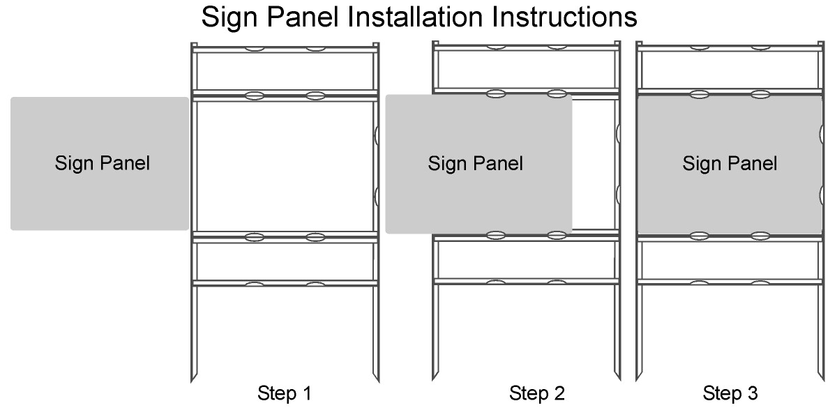 Real Estate Yard Sign Metal Frame, 18 x 24 Slide-In (2) Rider, Black (Pack of 1)