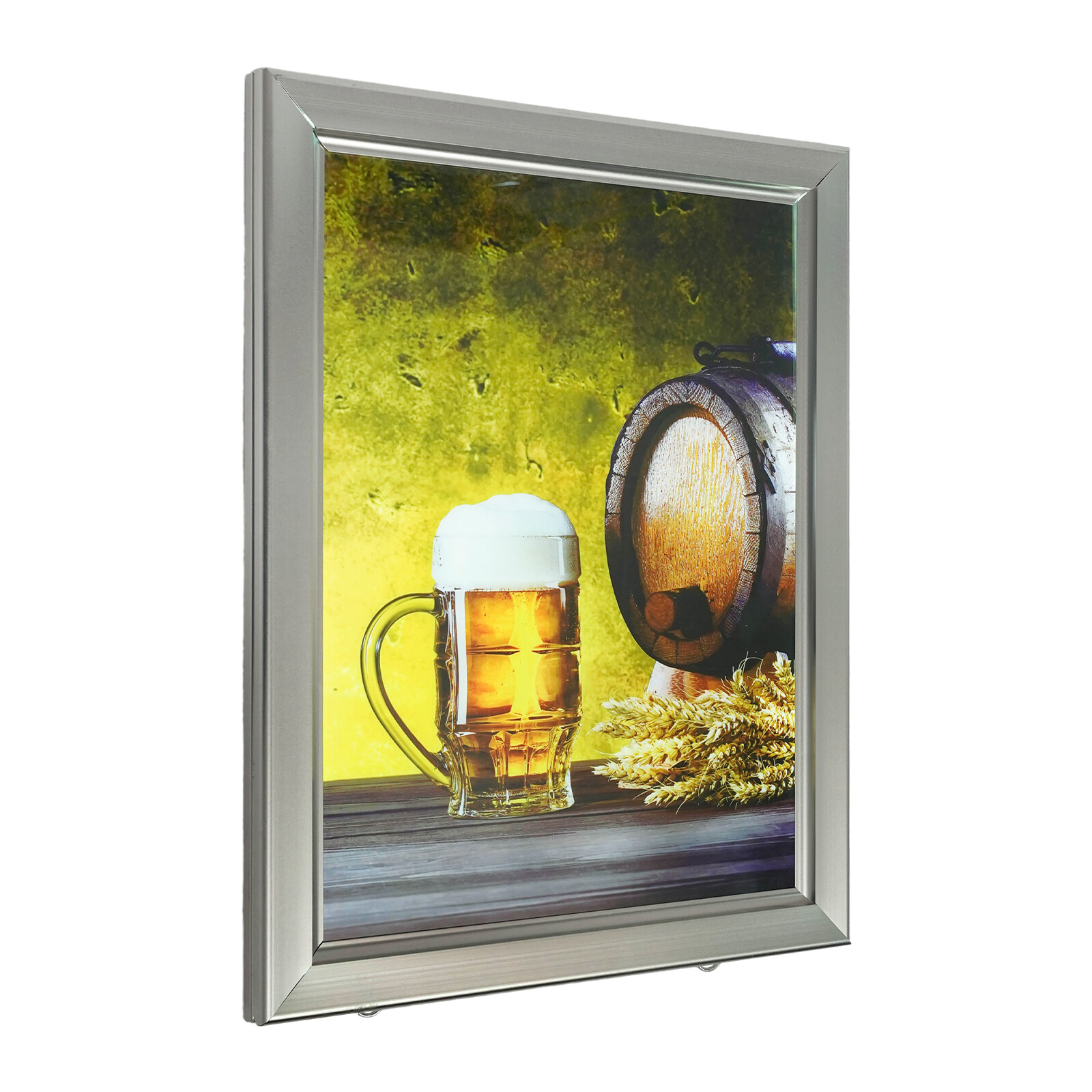 LED Poster Frame Wall Mount 18W Corded Advertising Sign Holder Aluminum Acrylic