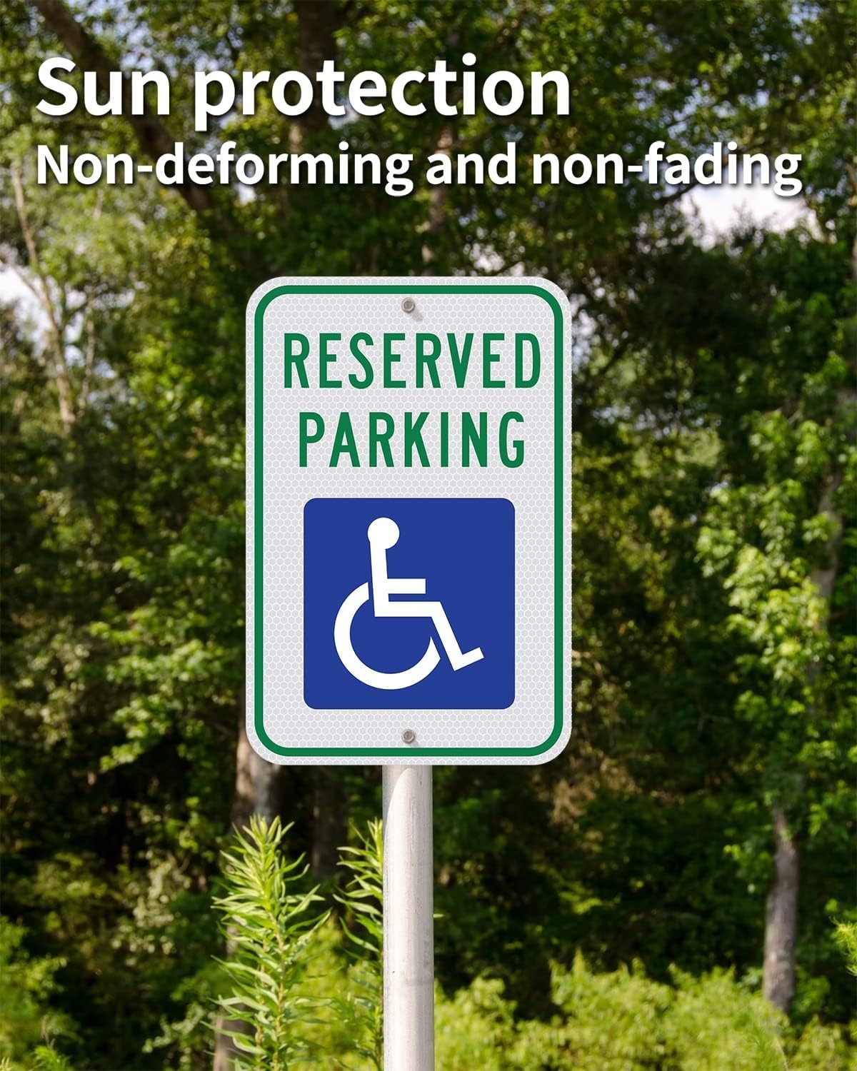Weatherproof 18×12 Reflective Handicap Parking Sign with Easy Installation