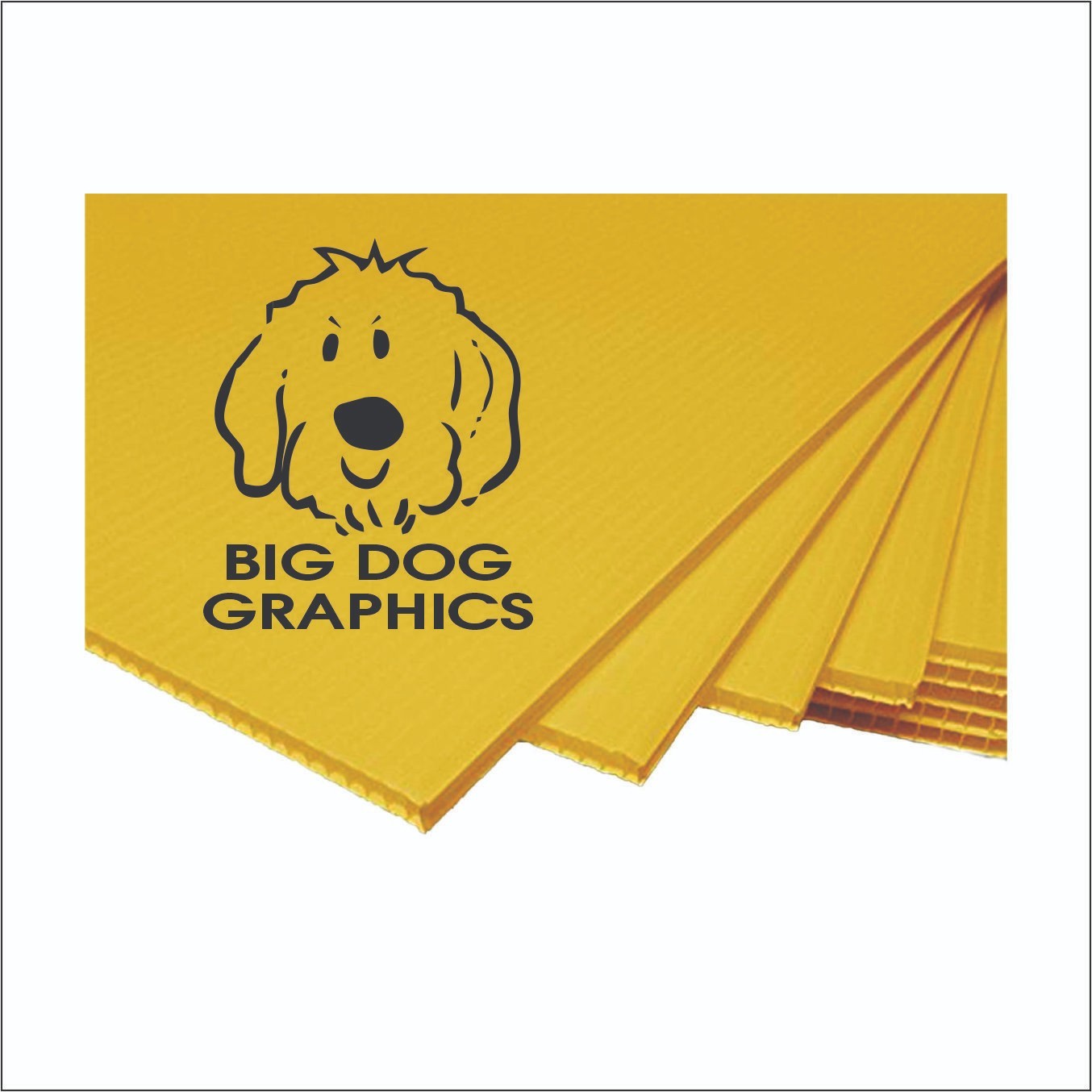Blank Yellow Coroplast 3 Pieces 24″X18″