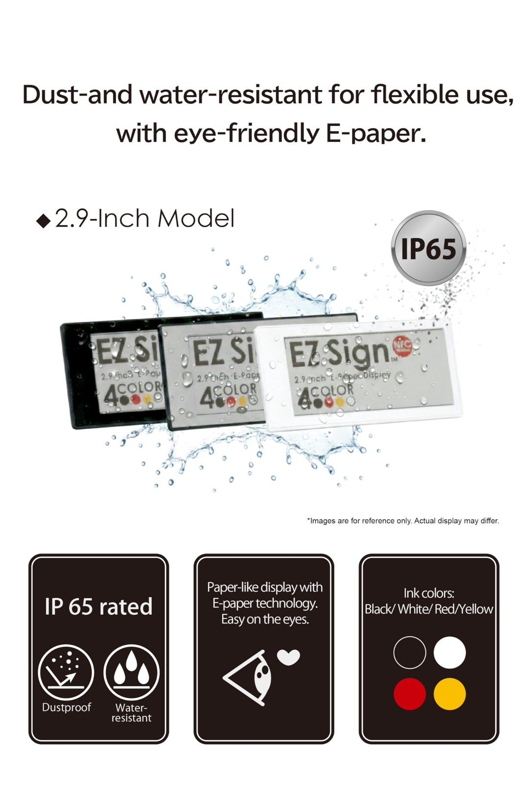 [] EZ Sign NFC E-Paper Display – No Battery, Ultra-Thin 0.13”, Rewritable 4-C…