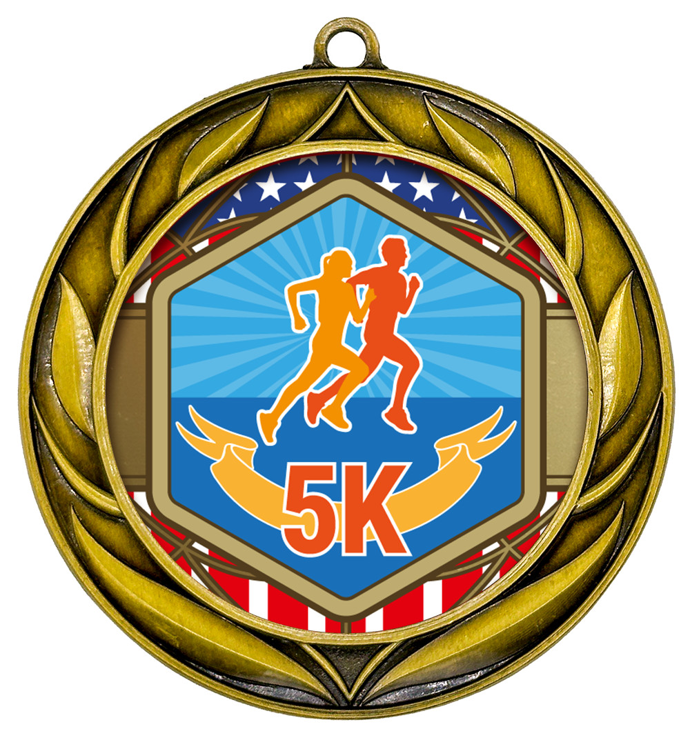 All Quality Wreath Design 5k Medal – 1st, 2nd, 3rd Place