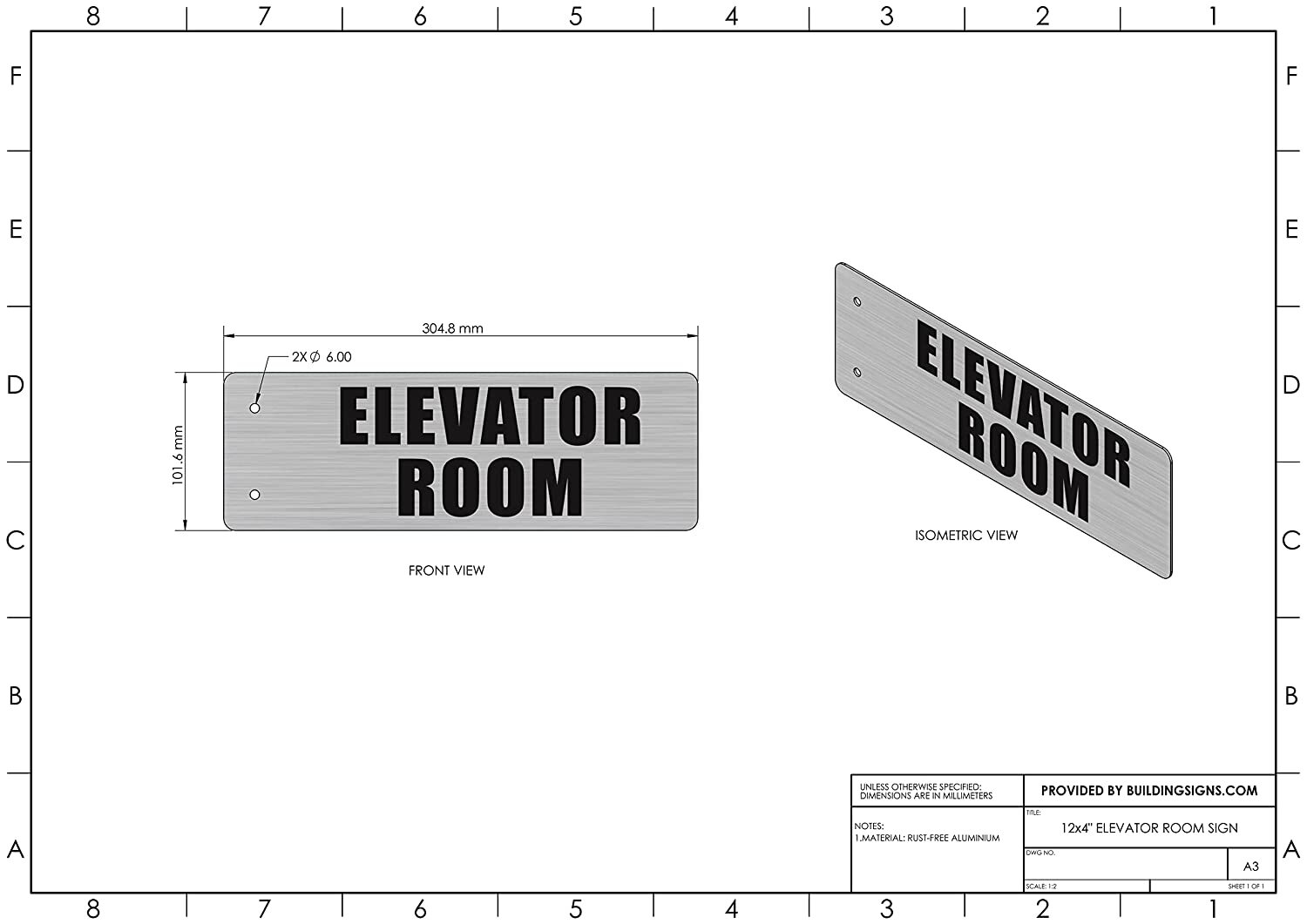 Elevator -Two-Sided/Double Sided Projecting, Corridor-REF24-1027