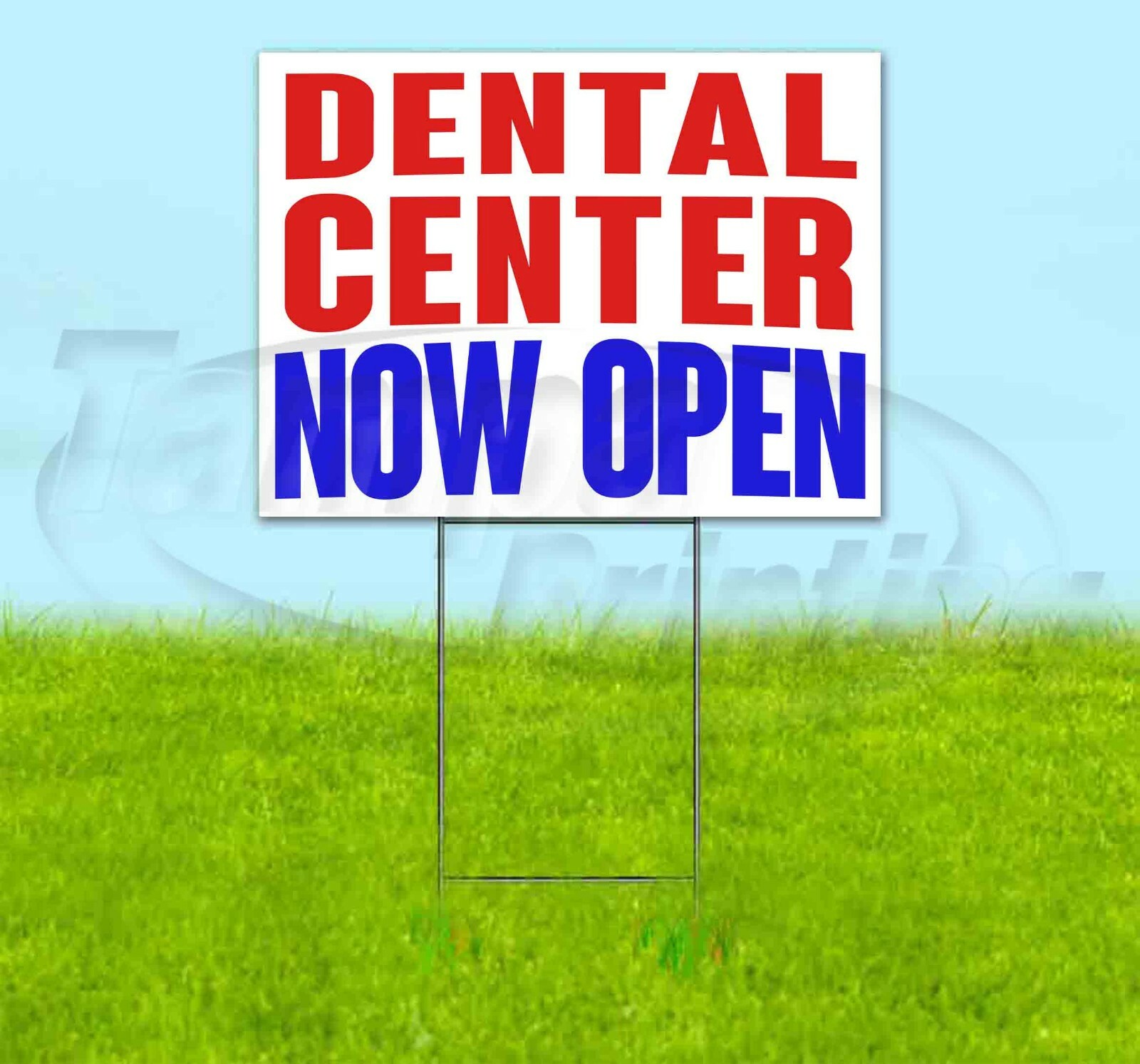 DENTAL CENTER NOW OPEN Yard Sign Corrugated Plastic Bandit Lawn Decoration USA