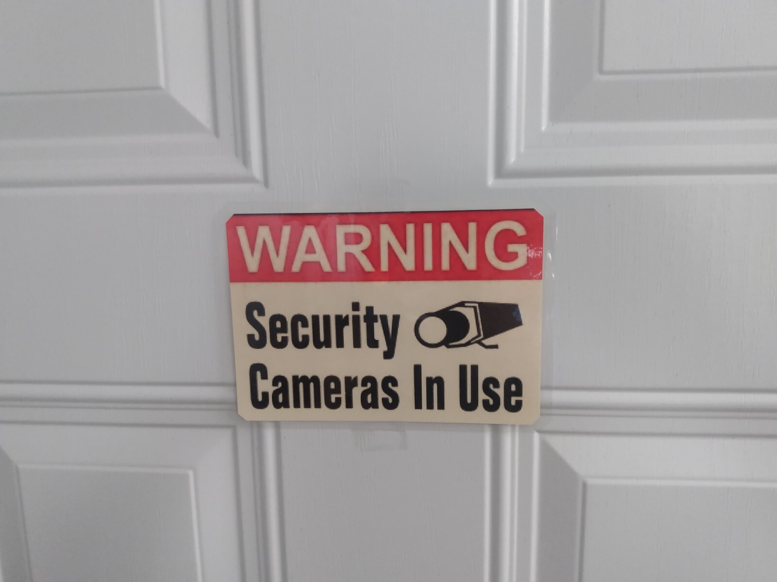You Are On Camera 5″ x 7″ Plastic Laminated warning video surveillance