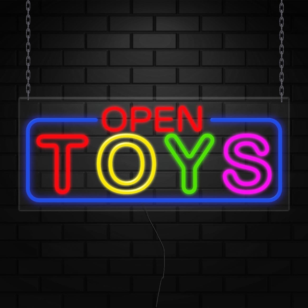 Open Toys Neon Sign for Retail Displays | LED Flex Neon | 32″W x 13″H x 1″D