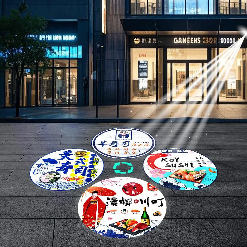 160W Custom 4-Image Outdoor Logo Projection Lamp Waterproof LED Gobo Projector