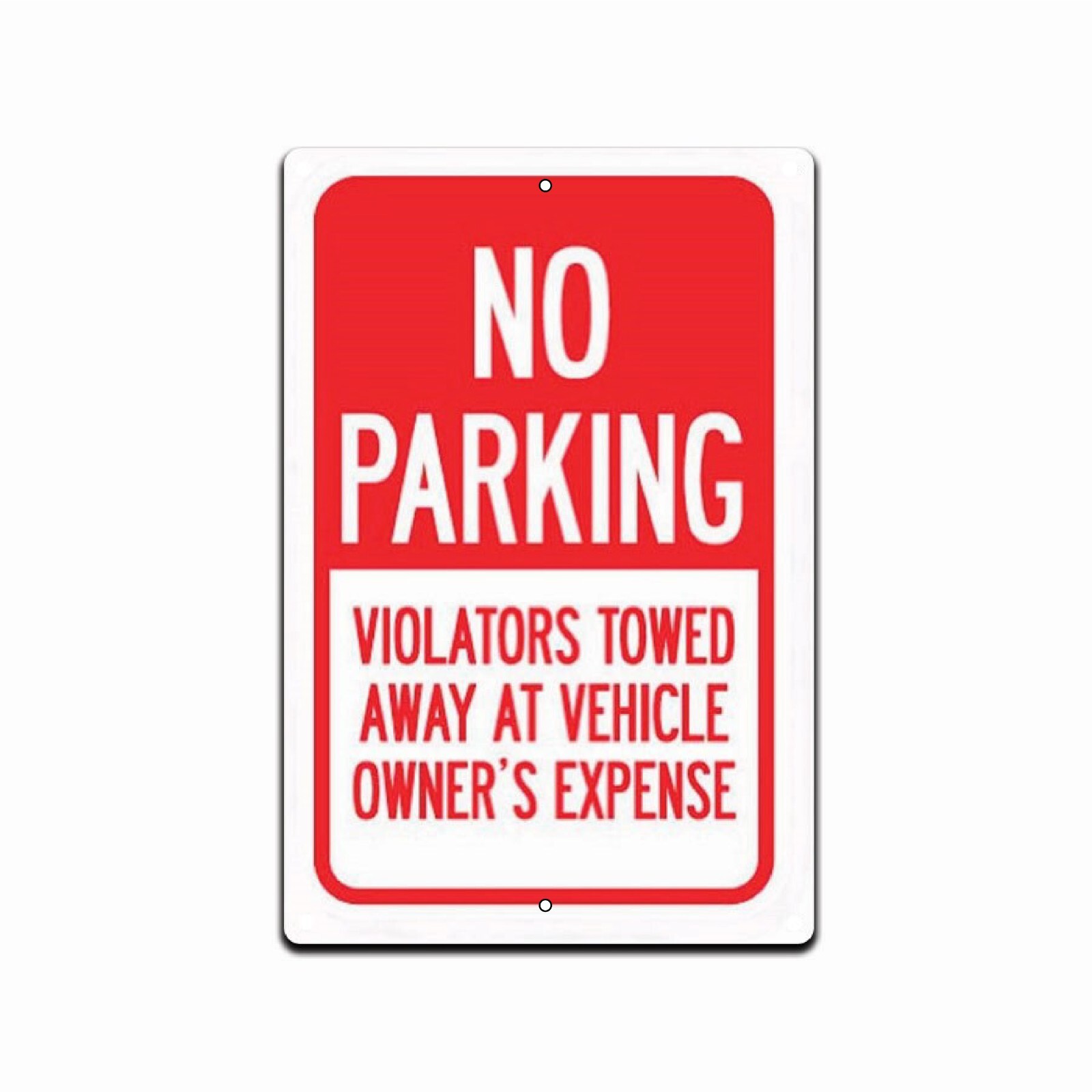 No Parking Sign Rust-Free Weatherproof Aluminum Warning Sign 8×12 In
