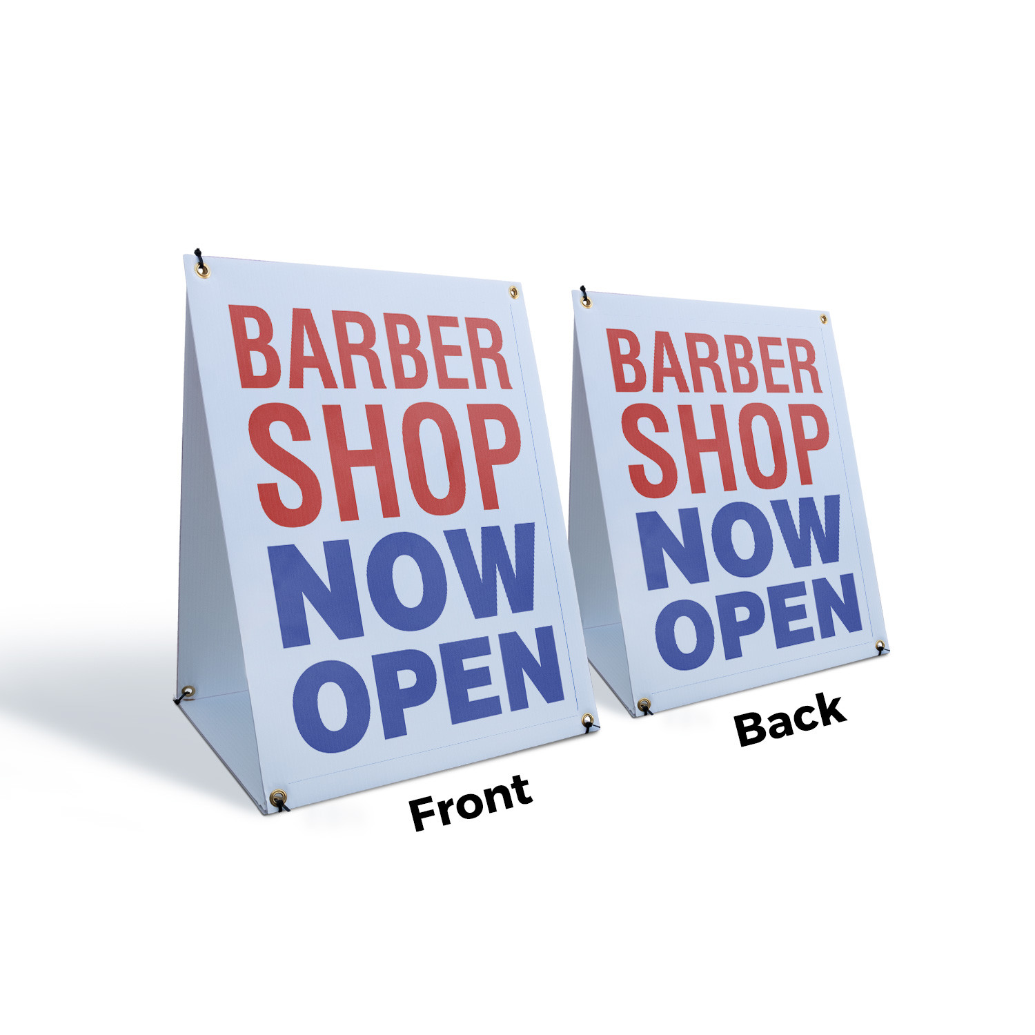 Barber Shop Now Open A-Frame Sidewalk Sign Salon Grand Opening Walk Ins Now