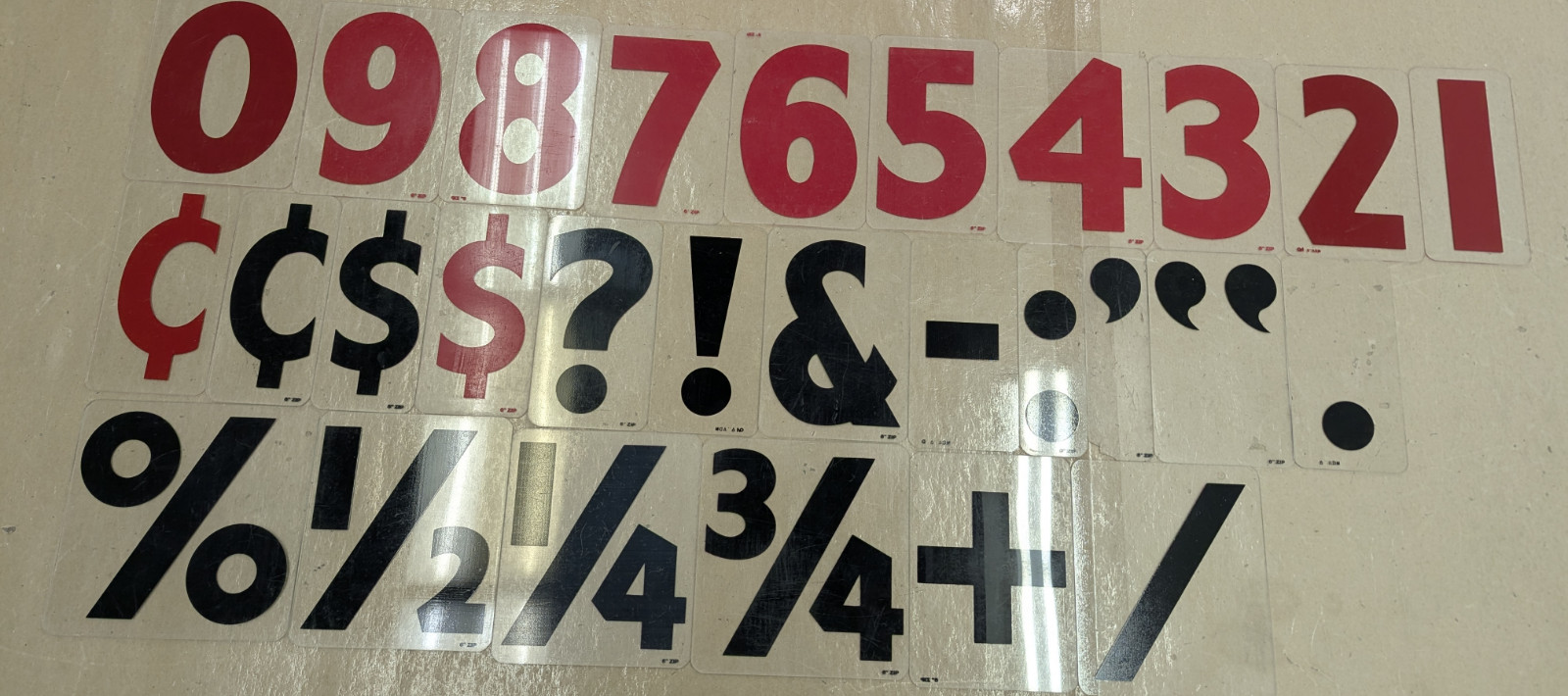 6″ Acrylic Marquee Letters/Numbers/Symbols 450+ Pieces