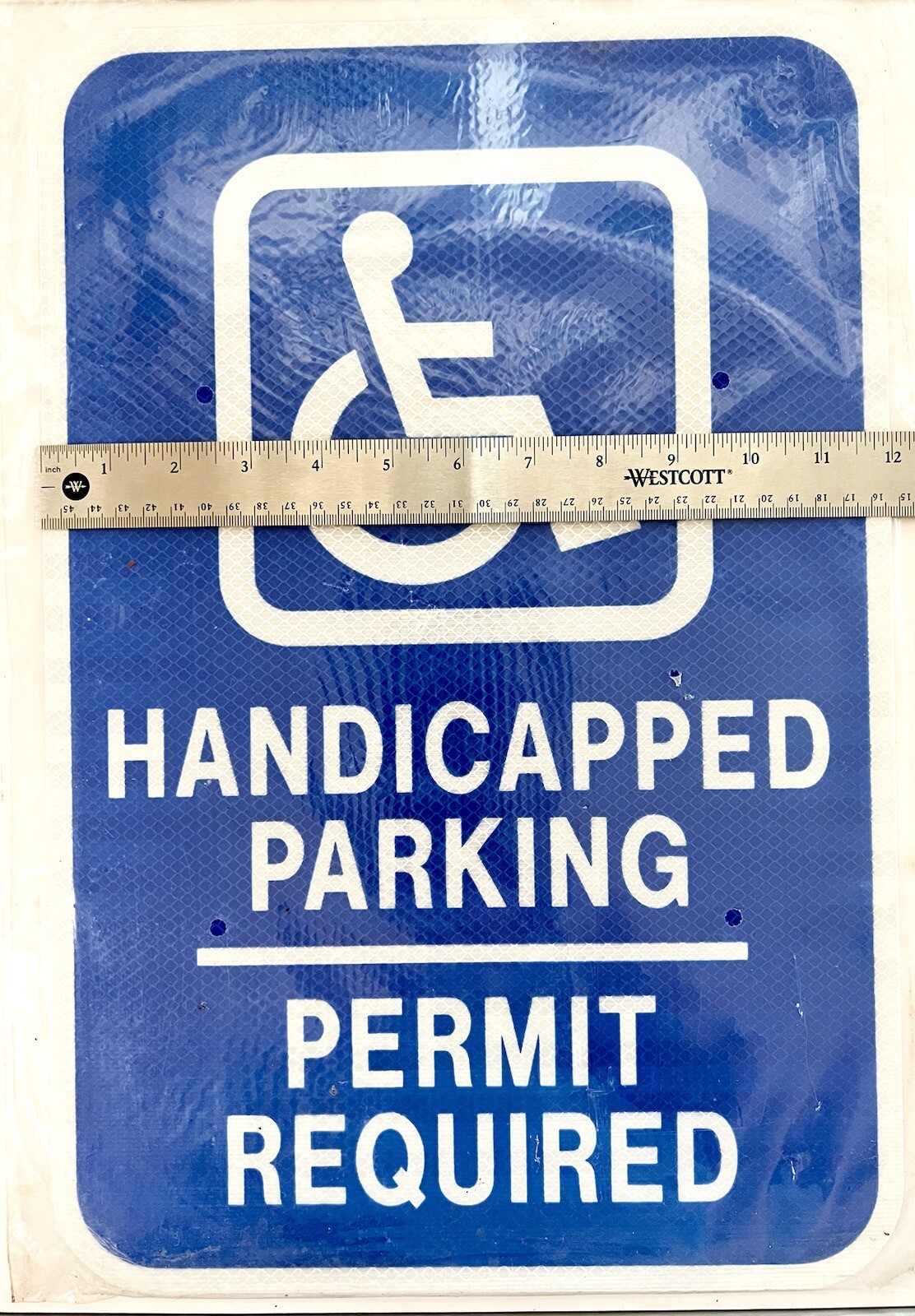 Diamond Grade Reflective Handicapped Parking Signs 12”x18” Heavy Gage Alum.