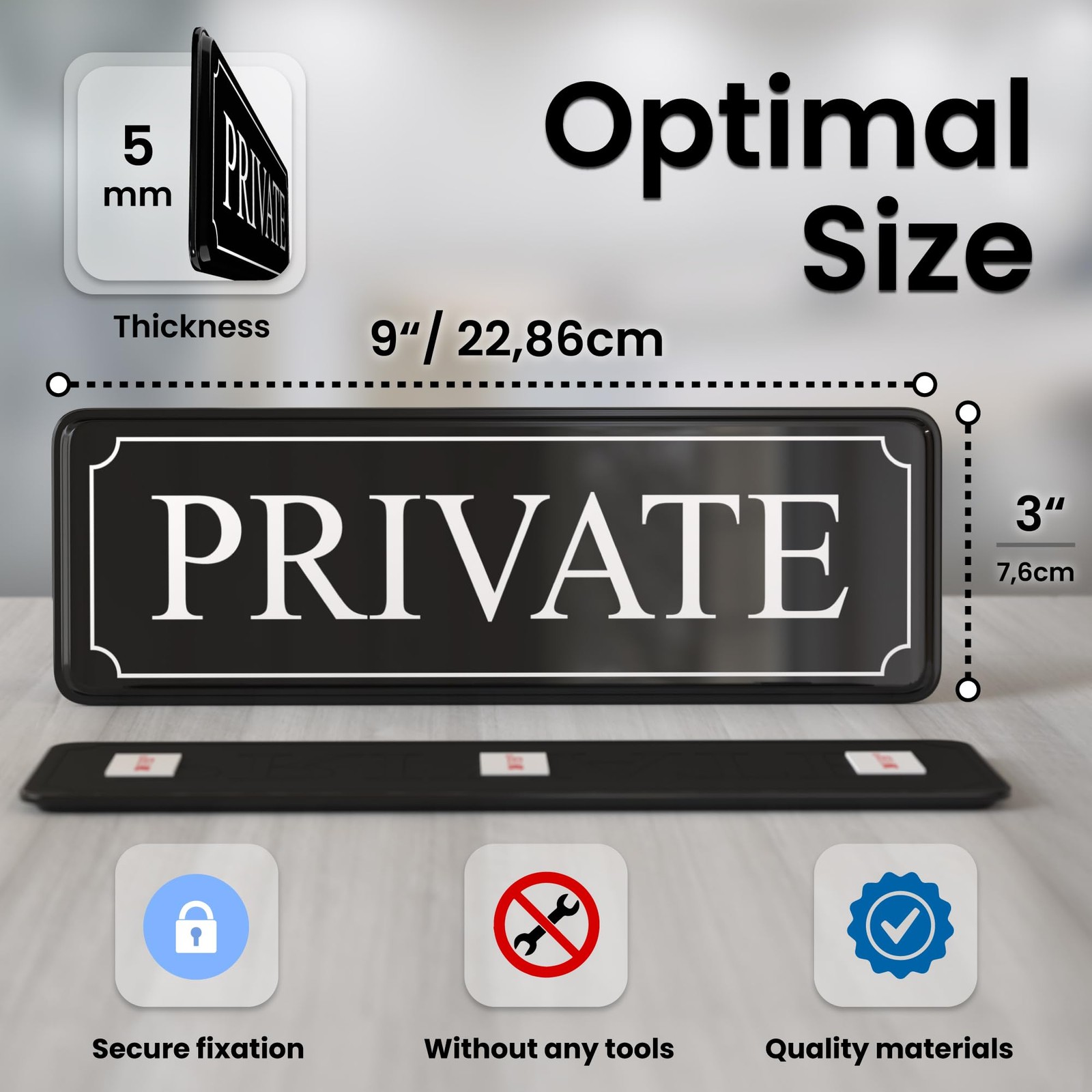 Private Sign for Office Door Business Restaurant Hotel Commercial — Privacy B…
