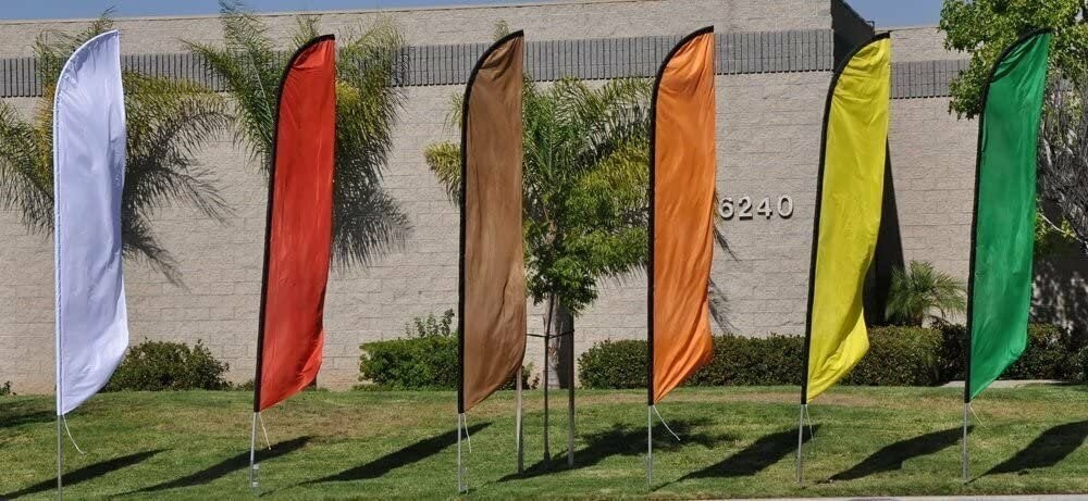 Solid Dark Blue Feather Banner Swooper Flag, Replacement Flag Only