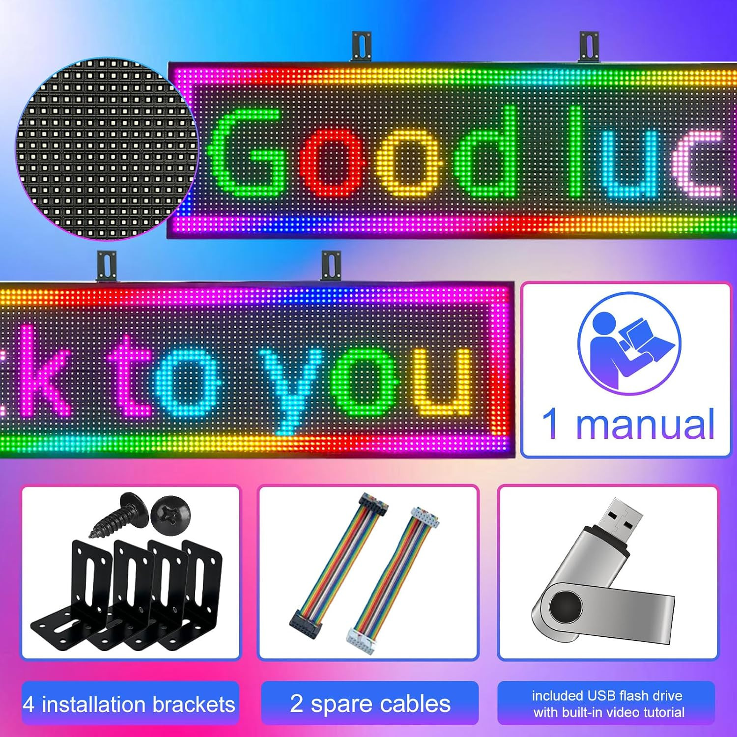 Programmable Scrolling LED Sign Outdoor Signs for Businesses Pantalla LED Para P