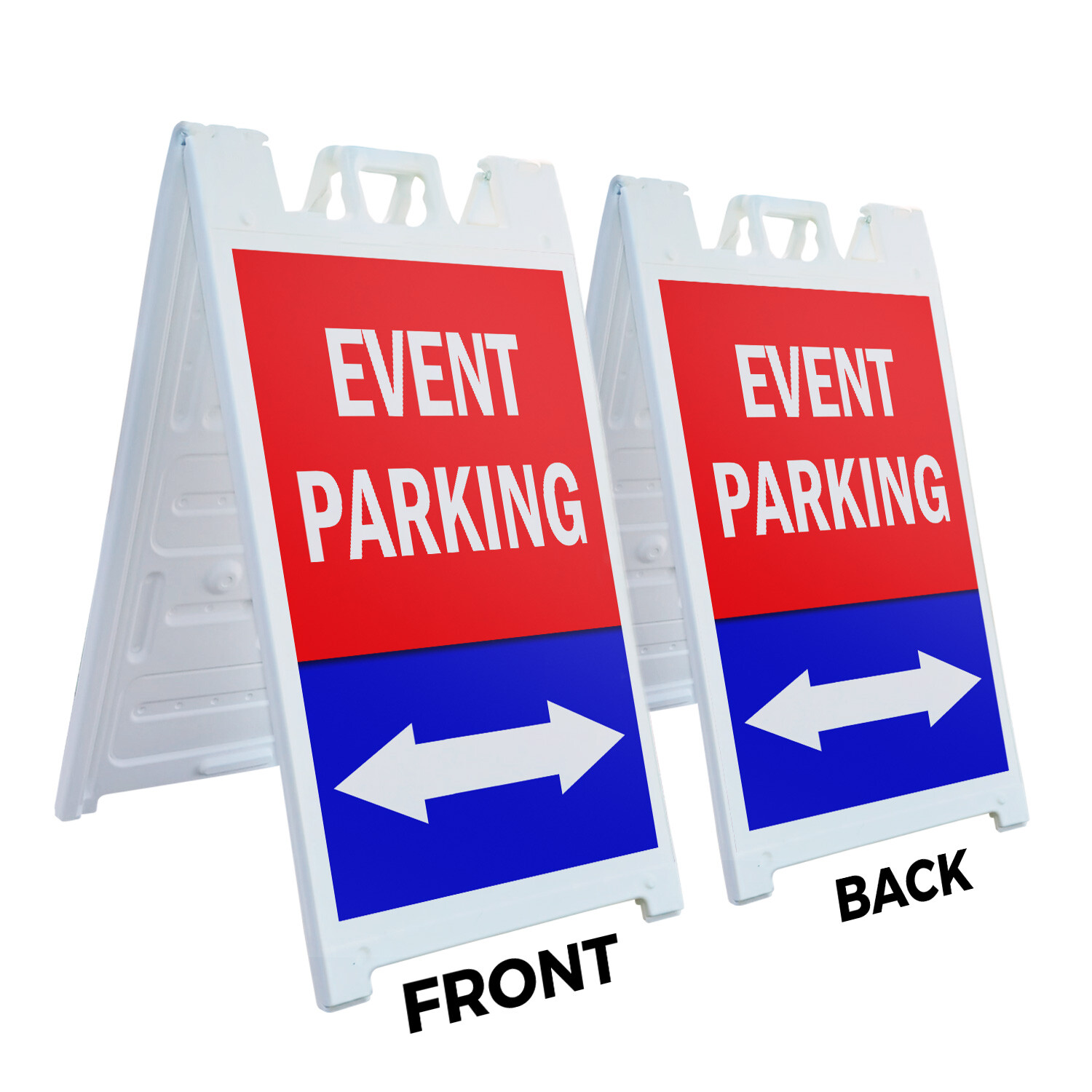 A-frame Sidewalk Event Parking With Double Arrow 24″ x 36″ Double Sided A-Frame