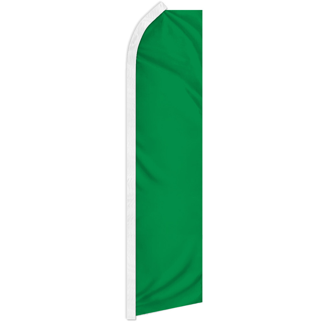 Solid Green Swooper Flutter Feather Advertising Flag Solid Color Green Flag