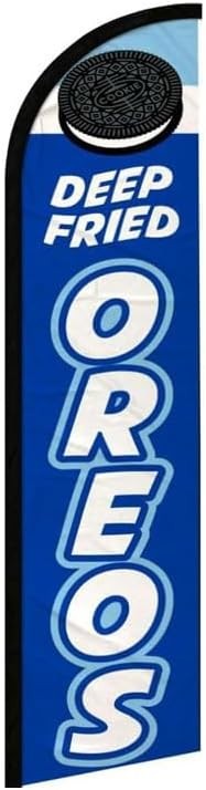 DEEP FRIED OREOS Windless Swooper Flag Feather Banner Sign 2.5×11.5 Ft bf