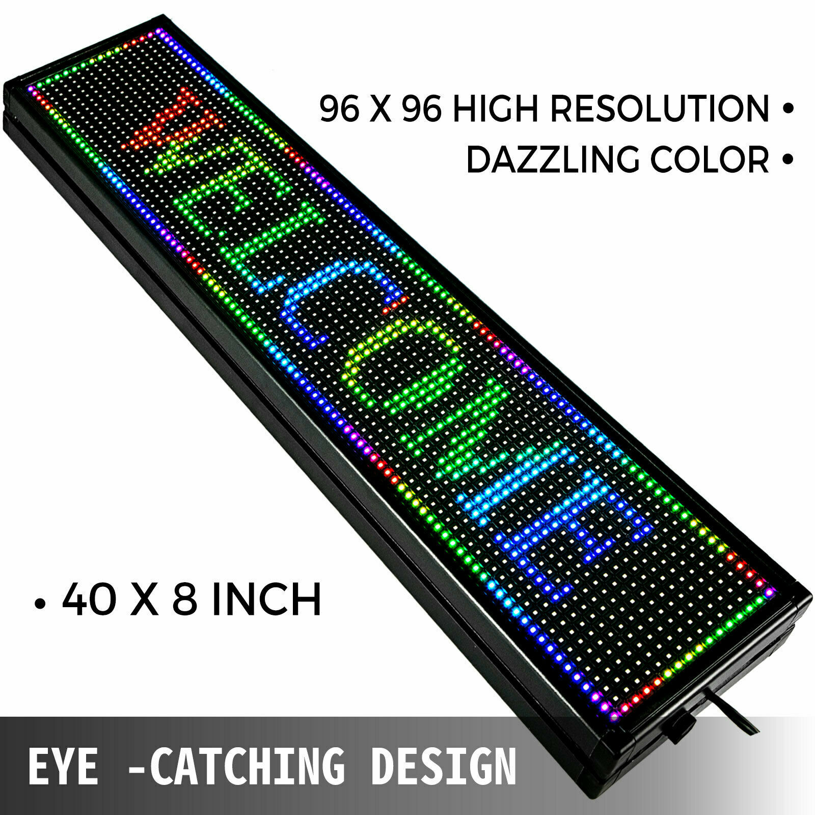 40″ x 8″ Programmable LED Scrolling Sign with Seven Colors for Advertising