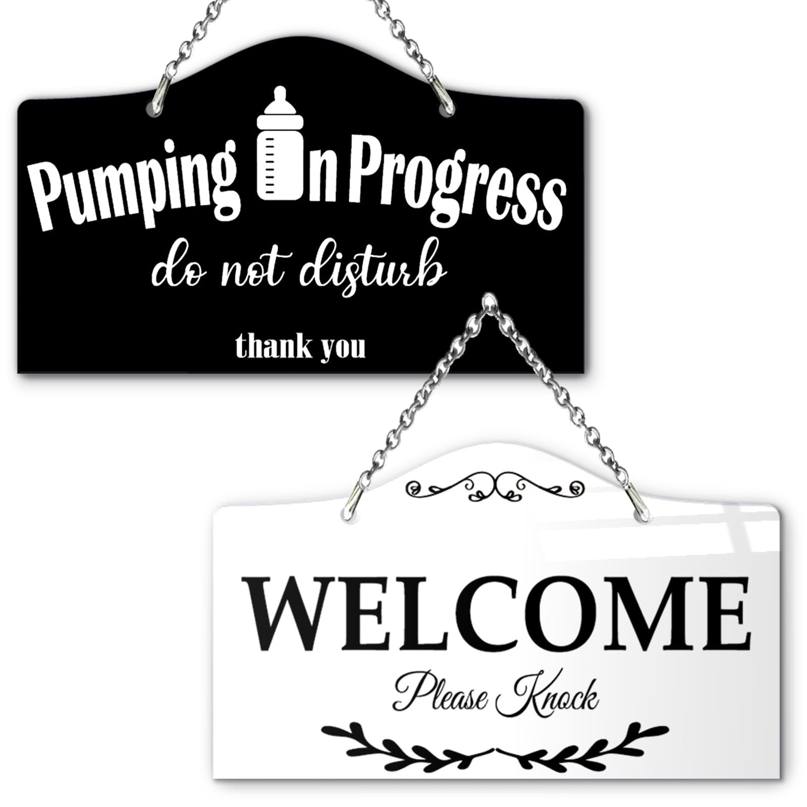 9×5.35 Inch “Pumping in Progress” Hanging Door Sign for Mom’s Privacy