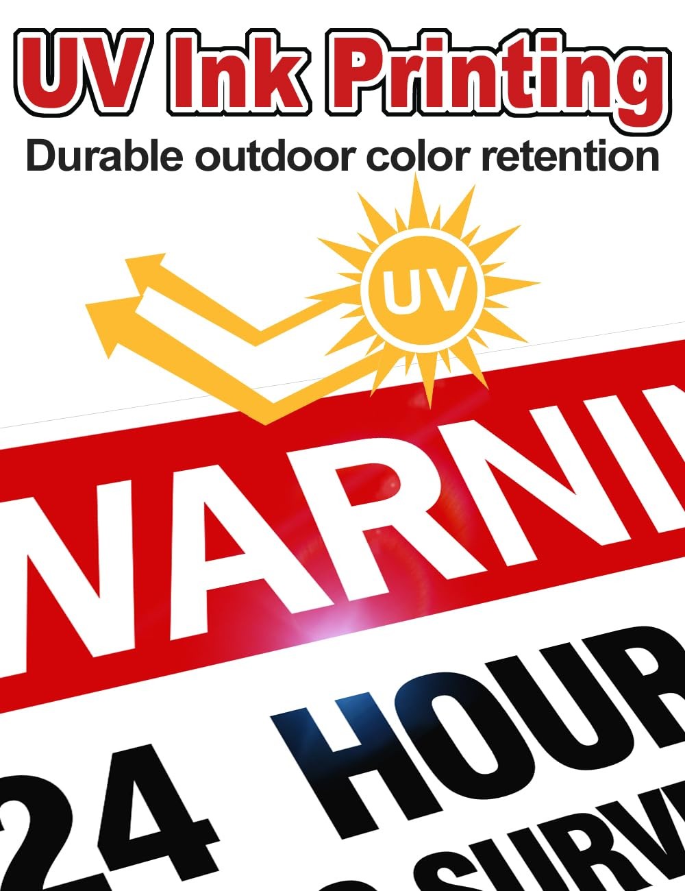 Video Surveillance Warning Signs Reflective Waterproof 4 Pack